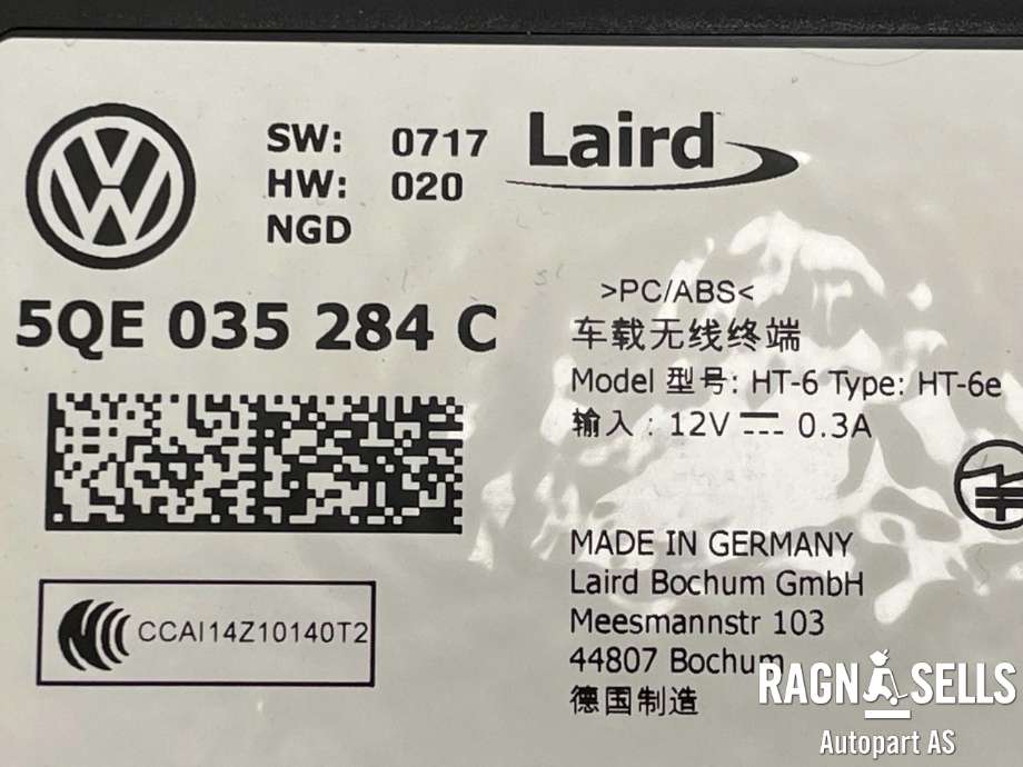 Styreenhet diverse til Audi A3 2016-2020 (Type III, Fase 2)  (5QE 035 284 C|)