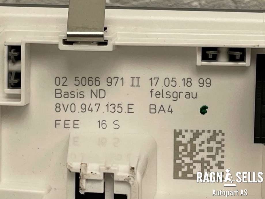 Taklyspanel til Audi A3 2016-2020 (Type III, Fase 2) (8V0947135E|)