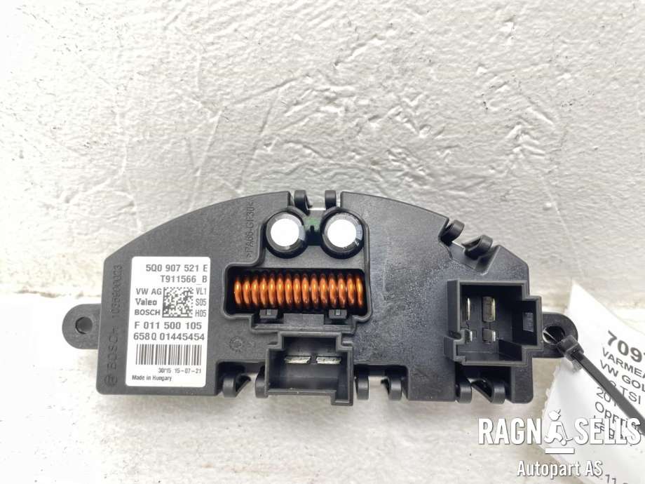 Varmeapparat motstand til VW Golf VII 2012-2017 (Fase 1)  (5Q0 907 521 C|5Q0 907 521 E|T911566B|F011500105)