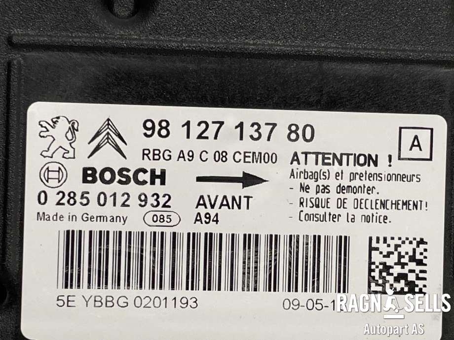 Airbag elektronikk til Peugeot 2008 2013-2019 (Type I)  (BOSCH|0285012932|9812713780|)
