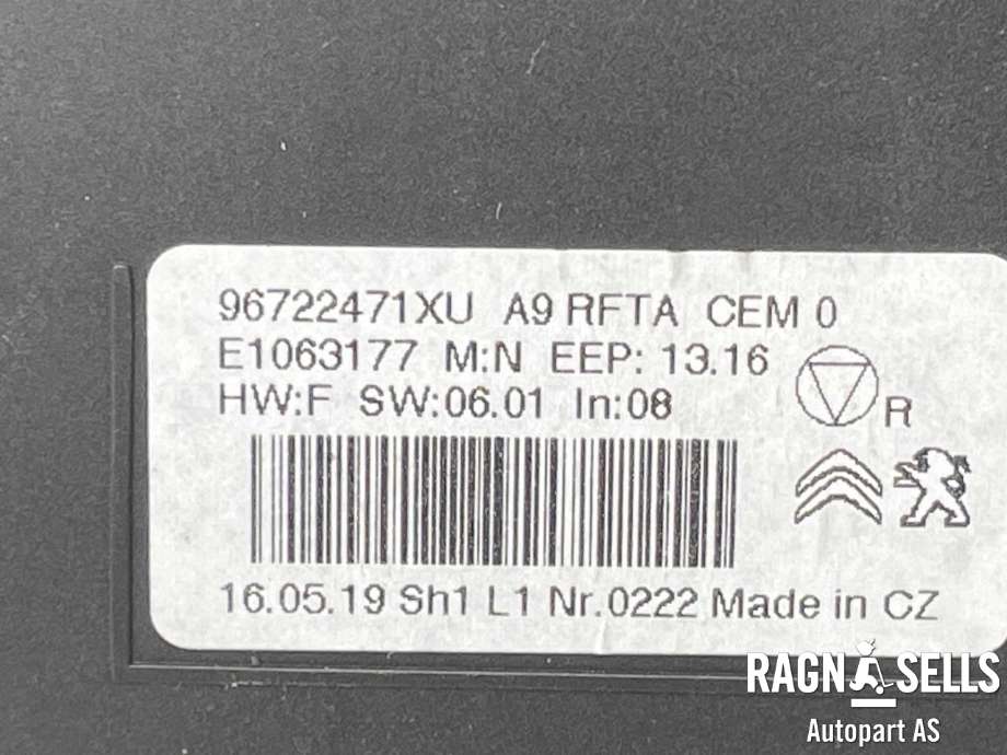 Varmeapparat betjening til Peugeot 2008 2013-2019 (Type I)  (VALEO|96 722 471 XU|E1063177|)