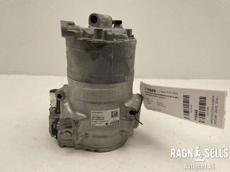 Aircondition kompressor elbil til Jaguar I-PACE 2018-->> (SANDEN|J9D3-19D662-AD|J9C27188|J9C22298|J9D1265|T4K2171|J9D3-19D662-AB|LR143909)