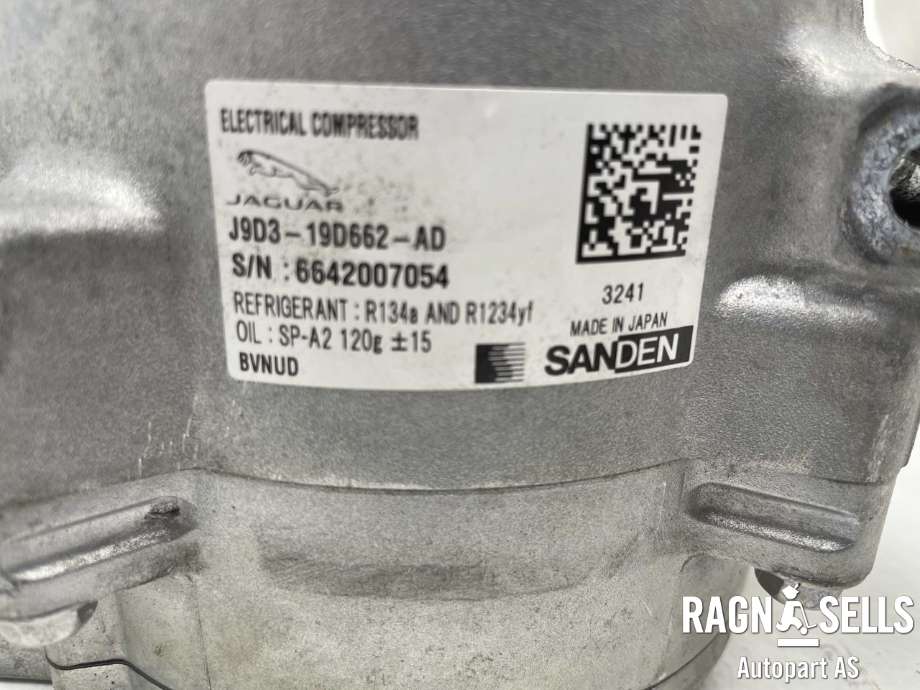 Aircondition kompressor elbil til Jaguar I-PACE 2018-->> (SANDEN|J9D3-19D662-AD|J9C27188|J9C22298|J9D1265|T4K2171|J9D3-19D662-AB|LR143909)