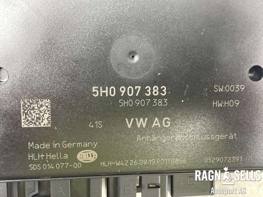 Styreenhet hengerfeste til VW Transporter / Caravelle 2019-->> (T6.1) (T6.1) (HELLA|5H0907383|5DS01407700|5H0 907 383 C)