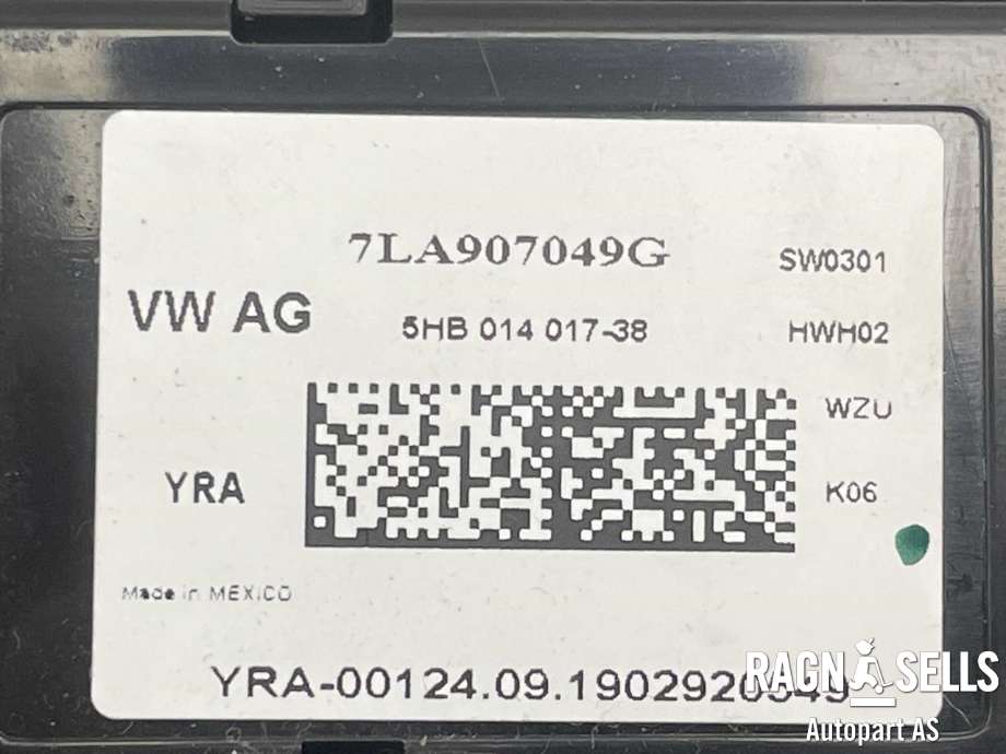Varmeapparat betjening til VW Transporter / Caravelle 2019-->> (T6.1) (T6.1) (7LA907049G|)