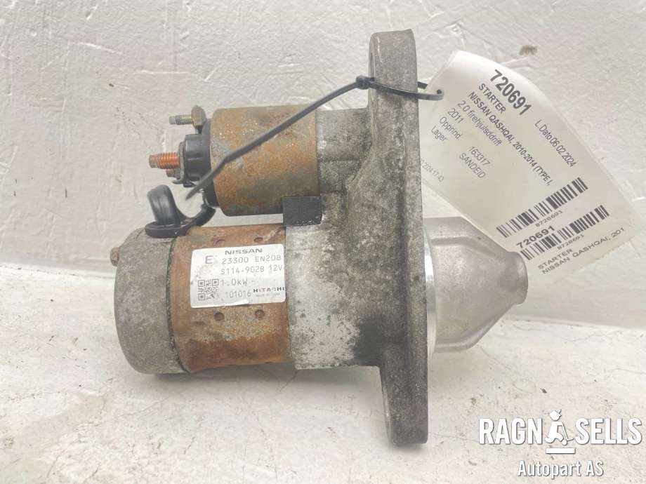 Starter til Nissan Qashqai 2010-2014 (Type I, Fase 2) (HITACHI|23300EN20B|23300EN21A|)
