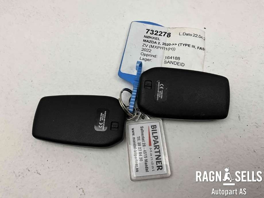 Nøkkel til Mazda 2 2020-->> (Type III, Fase 2)  (N/A|)