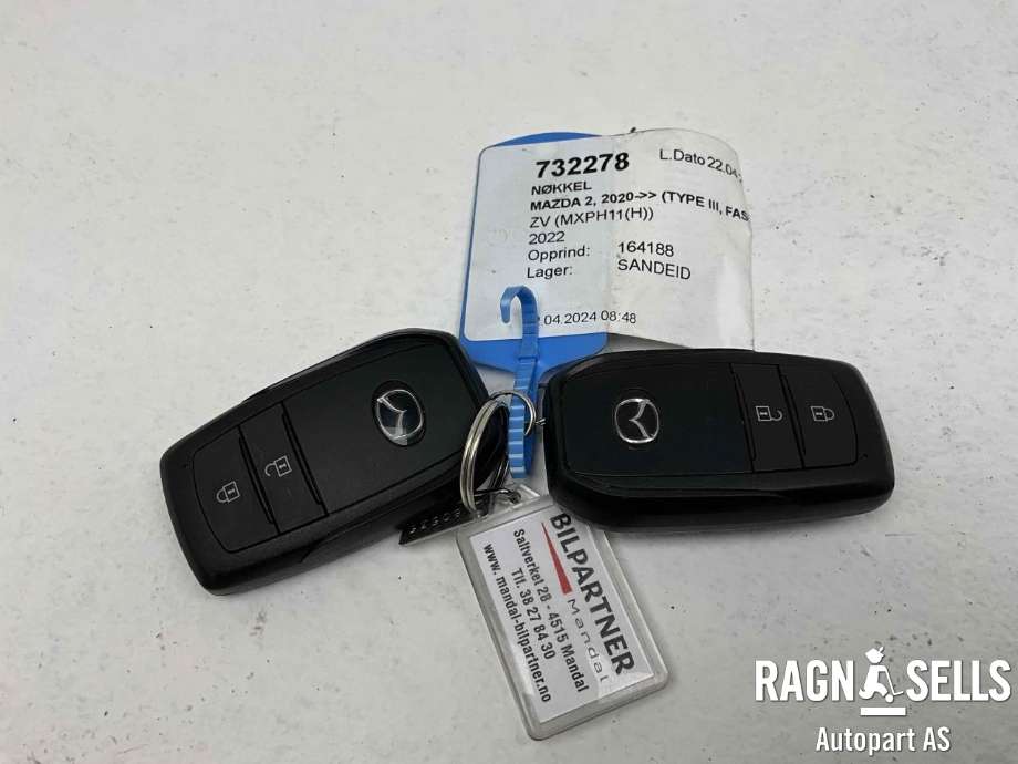 Nøkkel til Mazda 2 2020-->> (Type III, Fase 2)  (N/A|)