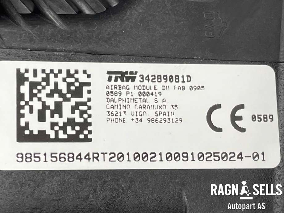 Airbag passasjer til Renault Master 2014-->> (Type III, Fase 2)  (34289272E|985156844R|)