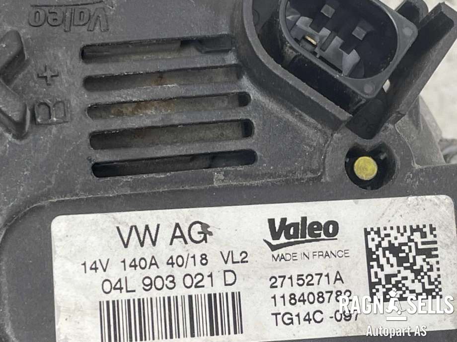 Dynamo diesel til VW Tiguan 2016-2020 (Type II, Fase 1)  (VALEO|04L903021D|2715271A|118408782|TG14C097|04L 903 021 D|04L 903 021 DX|04L903021H|04L903021HX|)