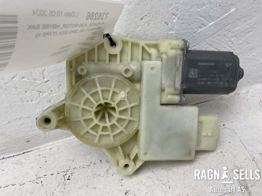 Ruteheis, kun motor, høyre bak til Peugeot 308 2013-2021 (Type II) (9678310180|98 002 733 80|)