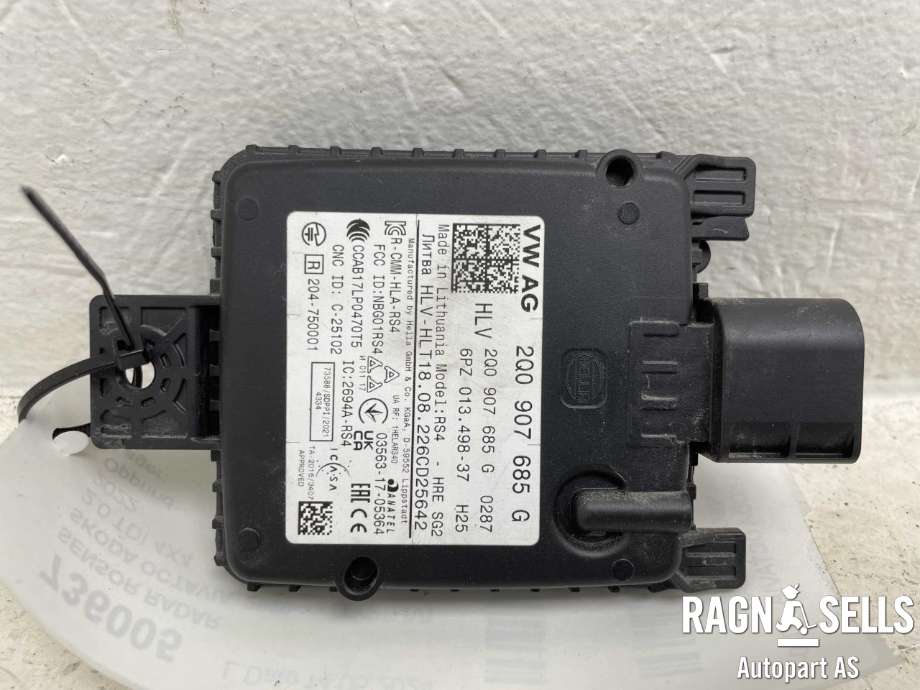 Sensor radar til Škoda Octavia 2020-->> (Type IV)  (2Q0907685G|)