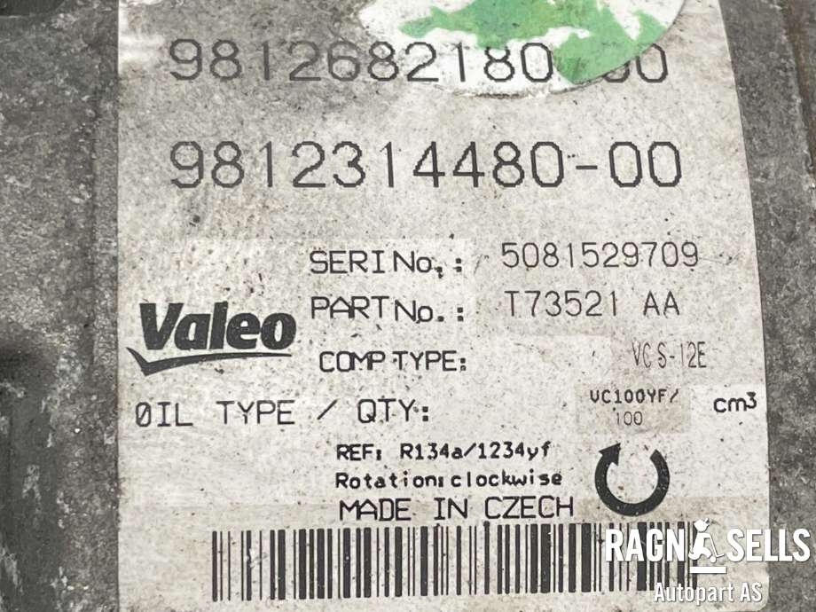 Aircondition kompressor til Peugeot 308 2013-2021 (Type II)  (VALEO|981268218000|981231448000|9812682180|9827529180|)