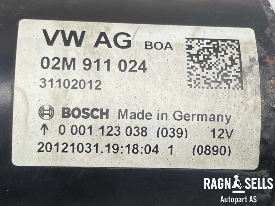 Starter diesel til VW Caddy 2010-2015 (Type III, Fase 2) (BOSCH|02M911024|0001123038|02M911024A|02M911024AX|02M911024P|02M911024PX|02M911024X|)