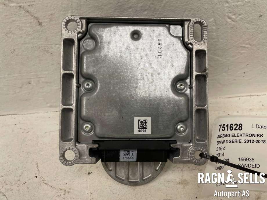 Airbag elektronikk til BMW 3-Serie 2012-2018 (F30/F31/F34) (F30/F31/F34) (BOSCH|34 52 6 887 752|34 52 6 863 389|0265020690)