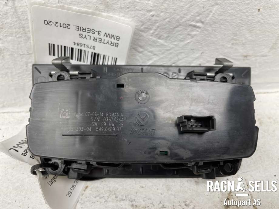 Bryter lys til BMW 3-Serie 2012-2018 (F30/F31/F34) (F30/F31/F34) (61 31 9 265 303|9 265 303|61 31 6 847 512)