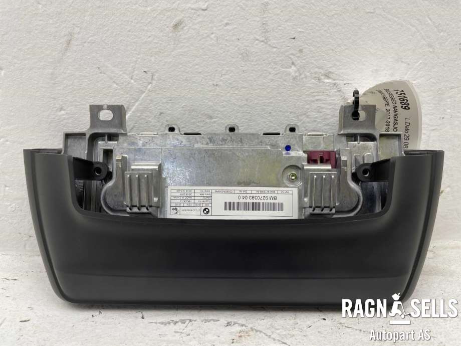Bilstereo navigasjon skjerm til BMW 3-Serie 2012-2018 (F30/F31/F34) (F30/F31/F34) (65 50 9 270 393|9 270 393|)