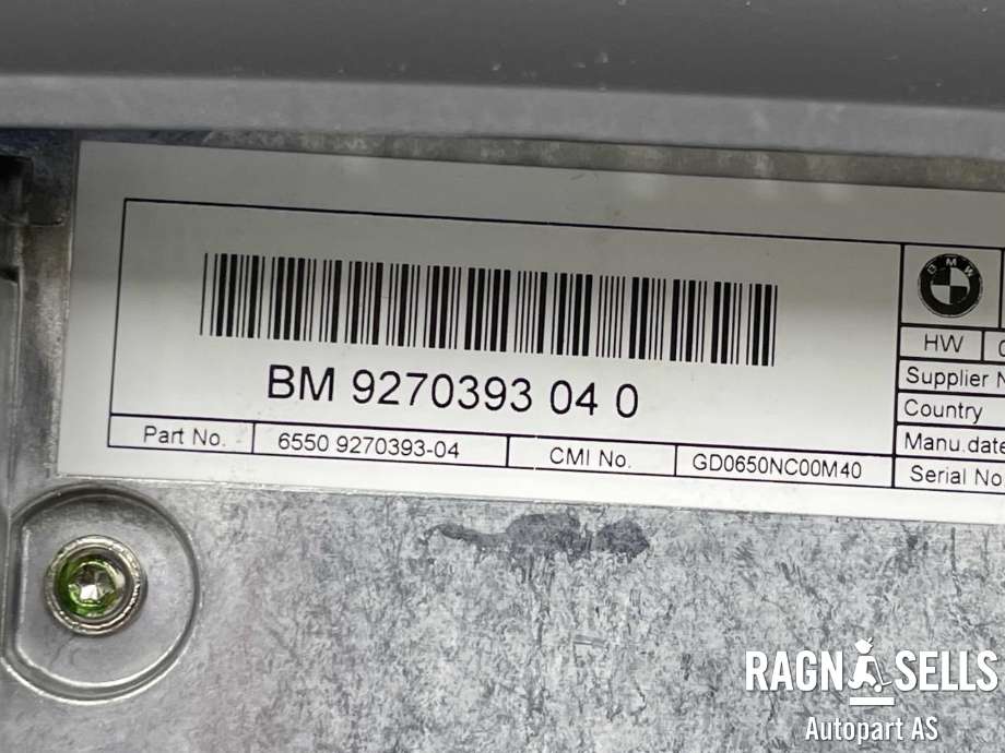 Bilstereo navigasjon skjerm til BMW 3-Serie 2012-2018 (F30/F31/F34) (F30/F31/F34) (65 50 9 270 393|9 270 393|)