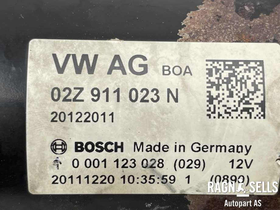 Starter diesel til VW Caddy 2010-2015 (Type III, Fase 2)  (BOSCH|02Z911023N|0001123028|02Z 911 023 P|02Z 911 024 K)
