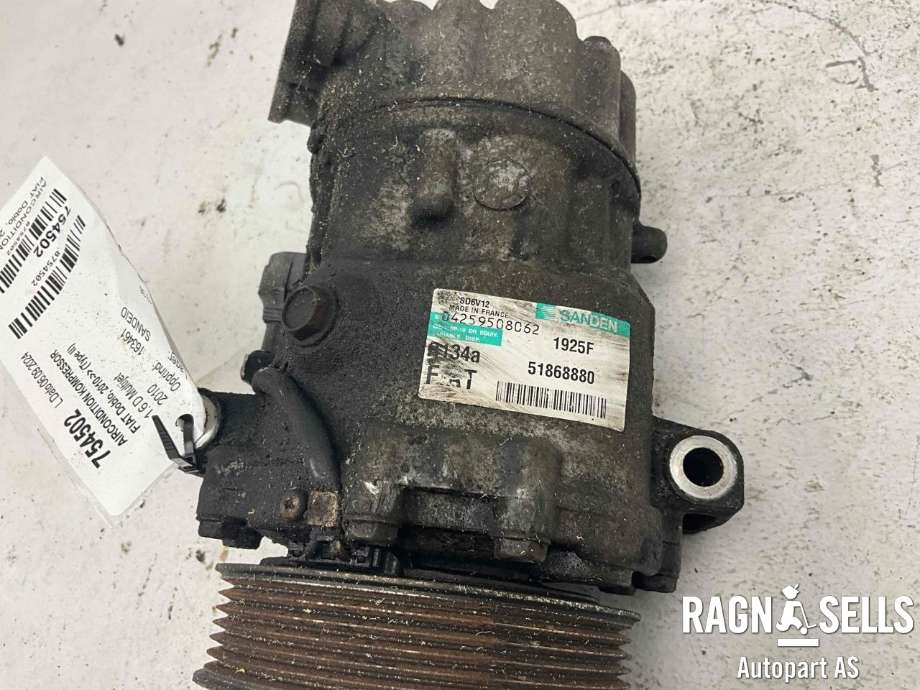Aircondition kompressor til Fiat Doblo 2010-->> (Type II)  (51868880|1854288|1854461|95511432|95521425|51820448|51897475|71724362|71794687|71794689|71797503|71797505)