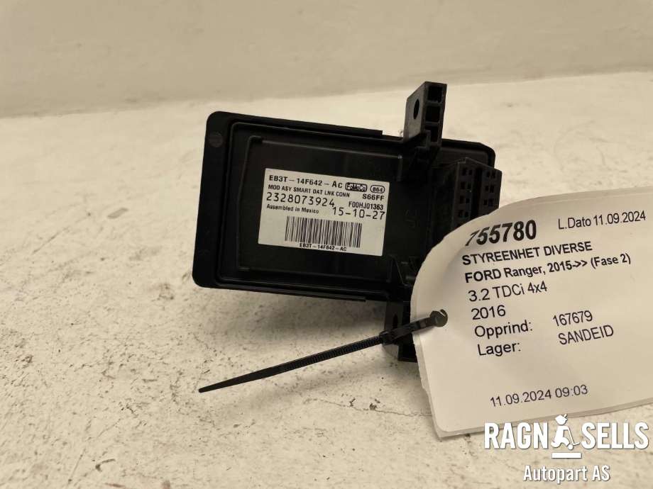 Styreenhet diverse til Ford Ranger / Ranger Raptor 2015-2022  (A66SX-19J325-AB|)