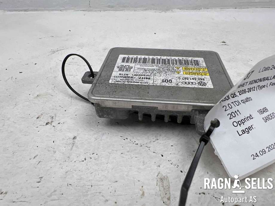 Styreenhet xenon/ballast til Audi Q5 2008-2012 (Type I, Fase 1)  (8K0 941 597 E|8K0 941 597 C|)