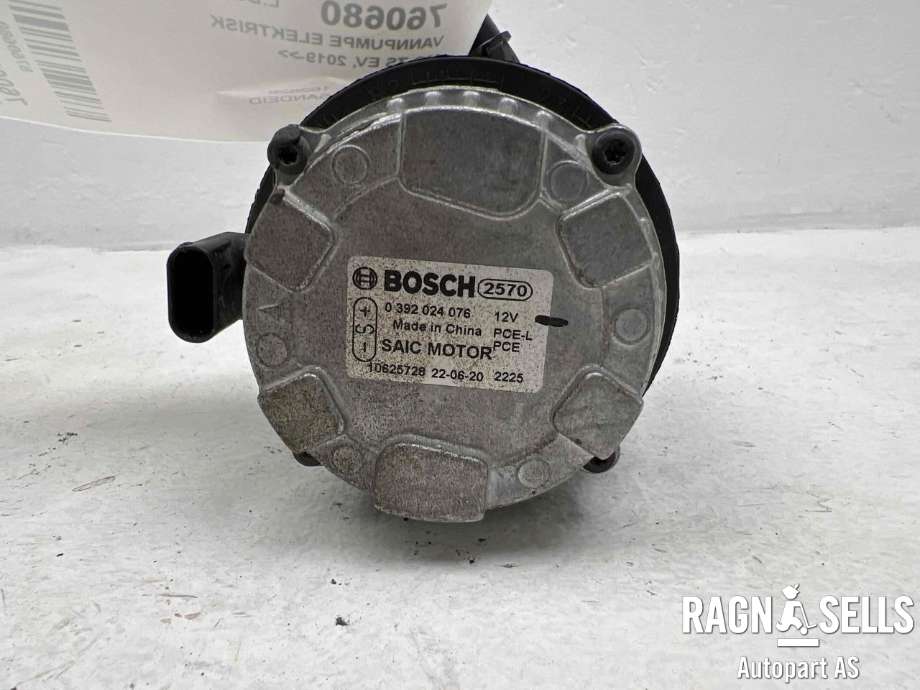 Vannpumpe elektrisk til MG ZS EV 2022-->> (Type I, Fase 2)  (BOSCH|0392024076|10625728|)