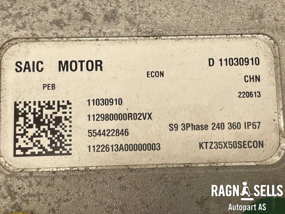 Inverter elbil til MG ZS EV 2022-->> (Type I, Fase 2)  (11030910|554422846|)