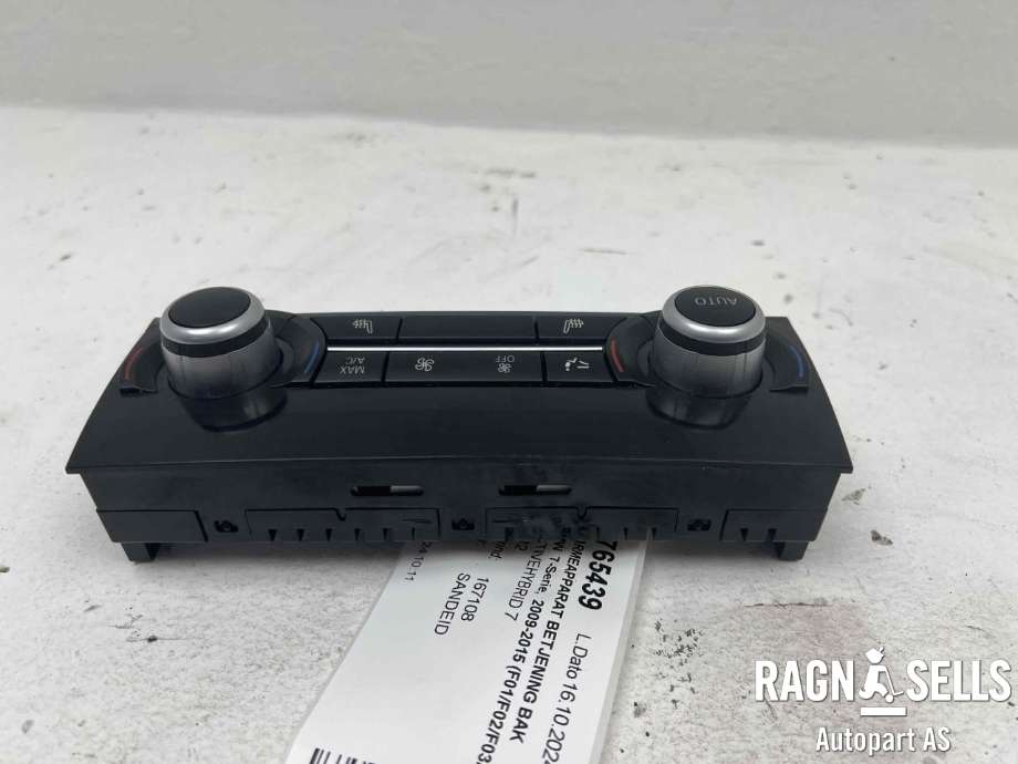 Varmeapparat betjening bak til BMW 7-Serie 2009-2015 (F01/F02/F03/F04) (F01/F02/F03/F04) (61 31 9 290 751|9 291 512|)