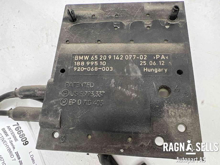 Antenne til BMW 7-Serie 2009-2015 (F01/F02/F03/F04) (F01/F02/F03/F04) (65 20 9 142 077|65 20 9 142 077-02|)