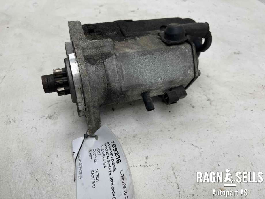 Starter diesel til Hyundai Santa Fe 2006-2009 (Type II, Fase 1)  (3610027010|031013170|36100-27000|36100-27010|36100-27011|3610027011|)