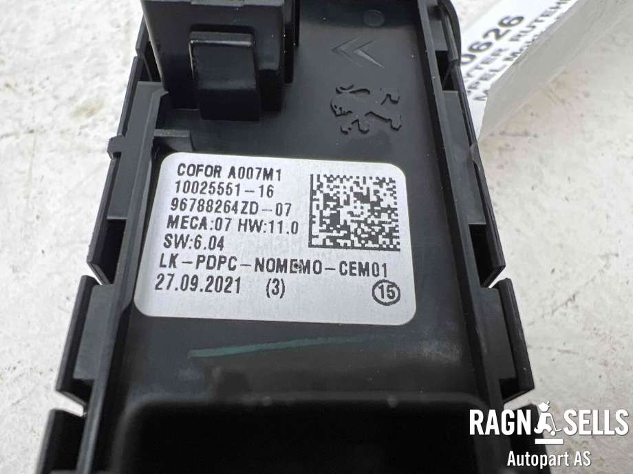 Bryter ruteheis førerdørspanel til Opel Mokka E 2020-->> (Type II) (96788264ZD07|1002555116|)