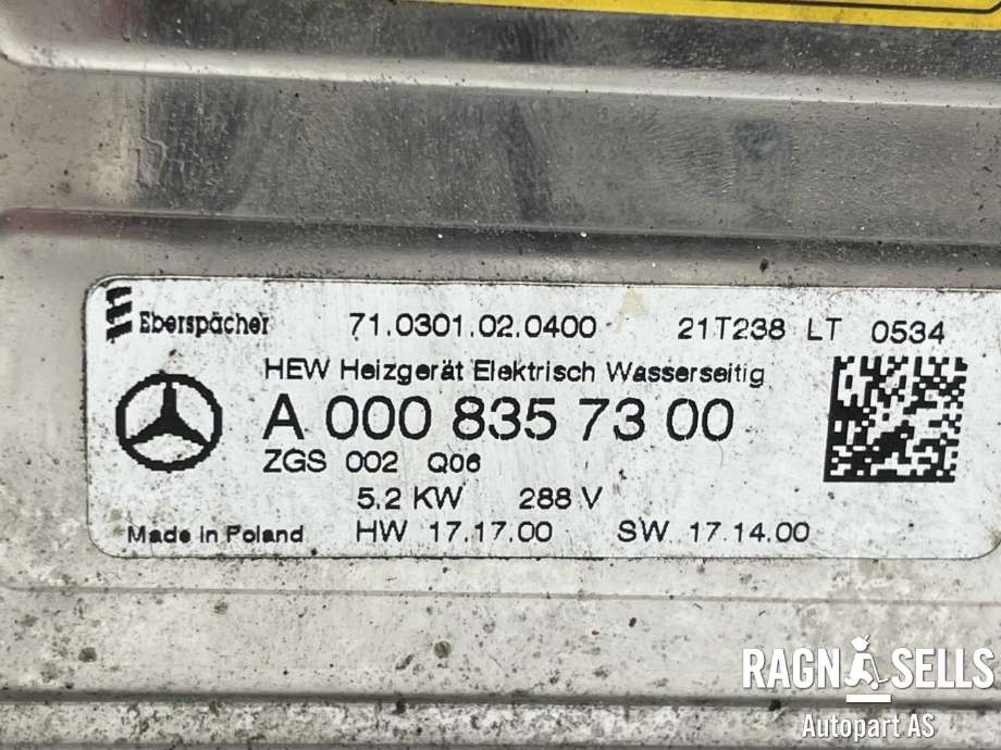 Varmeapparat PTC-heater til Mercedes EQA 2021-->>  (A 000 835 73 00|)
