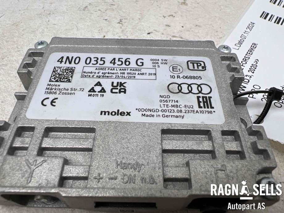 Antenne forsterker til VW ID.3 2020-->>  (4N0 035 456 G|)