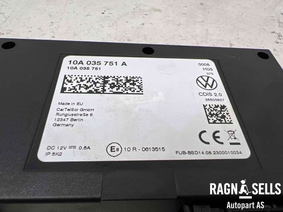 Styreenhet diverse til VW ID.3 2020-->> (10A 035 751 A|)