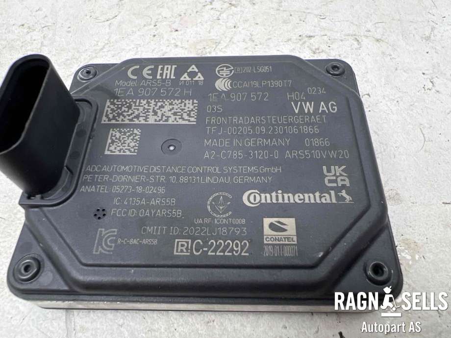 Sensor radar til VW ID.3 2020-->> (CONTINENTAL|1EA 907 572 H|1EA 907 572|A2C78531200)