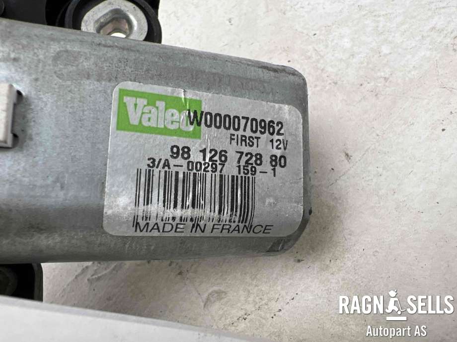 Viskermotor bakrute til Peugeot Expert 2016-->> (Type III) (VALEO|98 126 728 80|W000070962|)