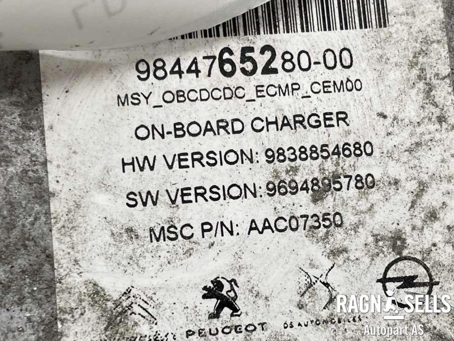 Batterilader (OBC - On Board Charger) til Peugeot Expert 2016-->> (Type III)  (16 758 592 80|)