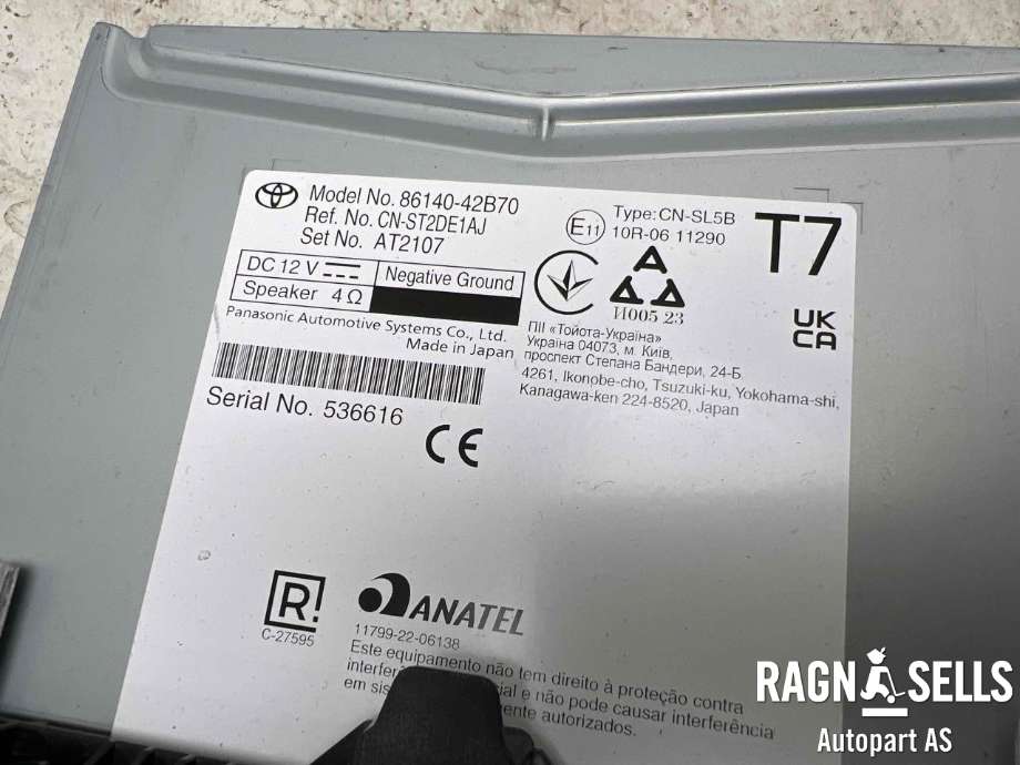 Bilstereo navigasjon til Toyota RAV4 2019-->> (Type V)  (86140-42B70|)