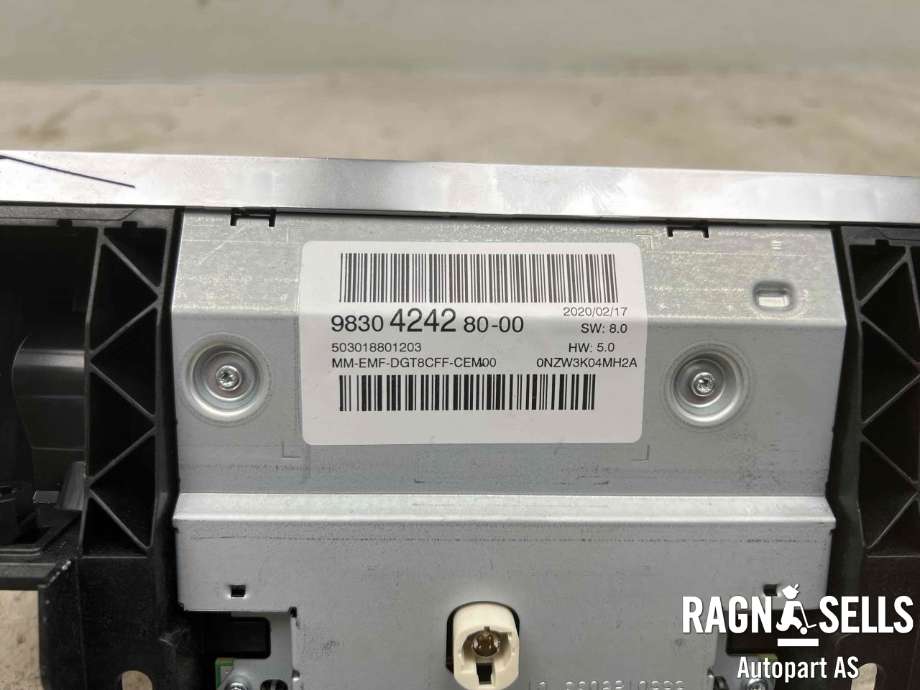 Bilstereo navigasjon skjerm til Peugeot 3008 2016-->> (Type II)  (9830424280|983042428000|)