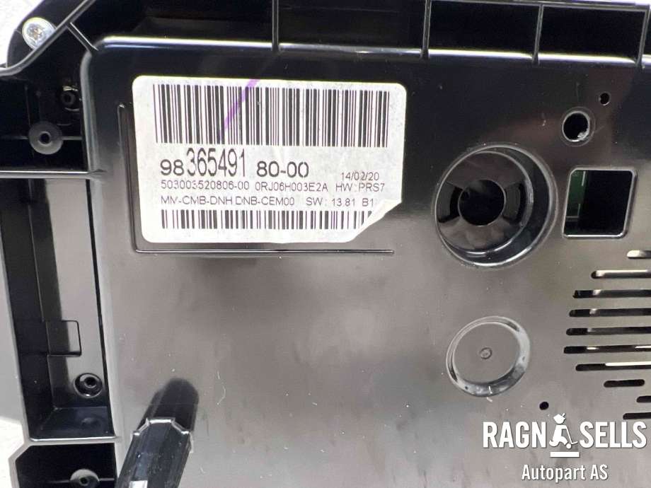 Speedometer til Peugeot 3008 2016-->> (Type II) (9836549180|)