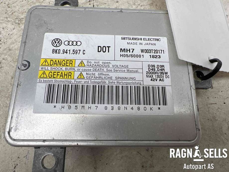 Styreenhet xenon/ballast til VW Tiguan 2011-2016 (Type I, Fase 2)  (8K0941597C|8K0941597E|)