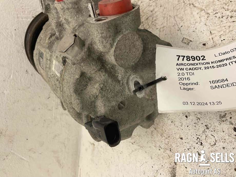 Aircondition kompressor til VW Caddy 2015-2020 (Type III, Fase 3)  (DENSO|PXV16-1615|PXV161615|01140562|012011032014|1KD820803|1KD820803A|1KD820803B|1KD820803H|1KD820803K|1KD820803L|1KD820803M|1K0.260.859 F|GE447150-6035|)