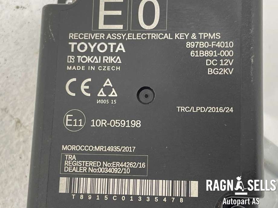 Styreenhet diverse til Toyota C-HR 2016-->>  (897B0-F4010|61B891-000|)