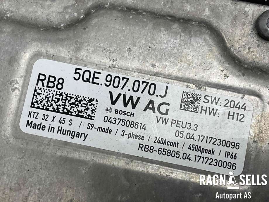 Inverter elbil til VW e-Golf 2017-2020 (Fase 2)  (5QE 907 070 L|5QE 907 070 J|0437508614)