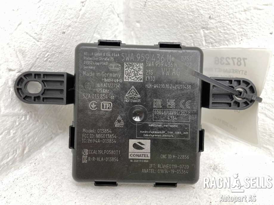 Styreenhet nøkkelfri/keyless til VW Caddy 2020-->> (Type IV) (HELLA|5WA959436M|5ZA01385403|5WA 959 436 M)