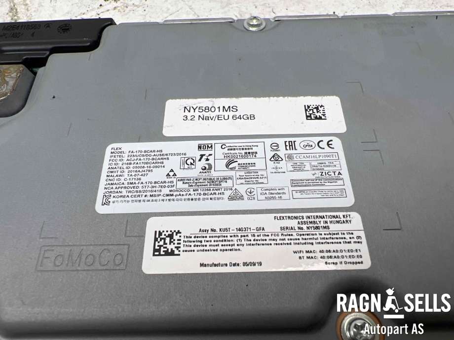 Bilstereo diverse til Ford Transit 2014-->> (KU5T-14G371-GFA|NU5T-14G371-GAJ|)
