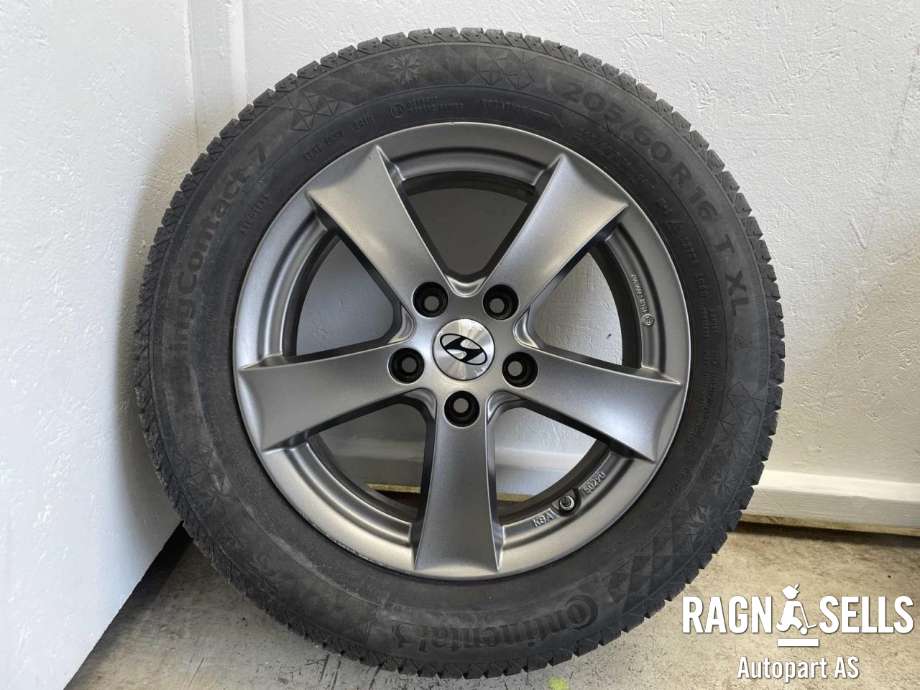 Hjulsett aluminium vinter til Hyundai Ioniq Electric 2019-->> (Fase 2)  (CONTINENTAL|5X114.3/ET50/67.1|205/60R16|6.5JX16)