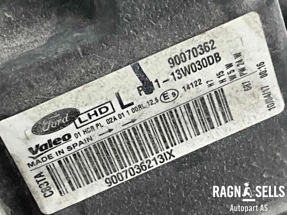 Frontlykt venstre halogen til Ford Transit Connect 2013-2018 Type II, Fase 1  (VALEO|FT11-13W030-DB||1949635)