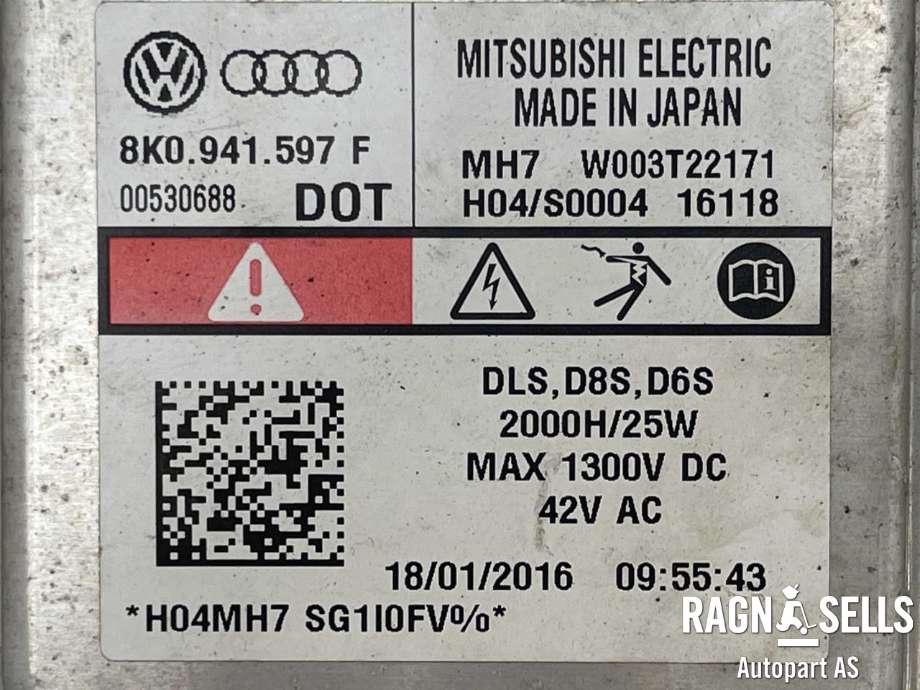 Styreenhet xenon/ballast til VW Caddy 2015-2020 (Type III, Fase 3)  (8K0 941 597 F|)